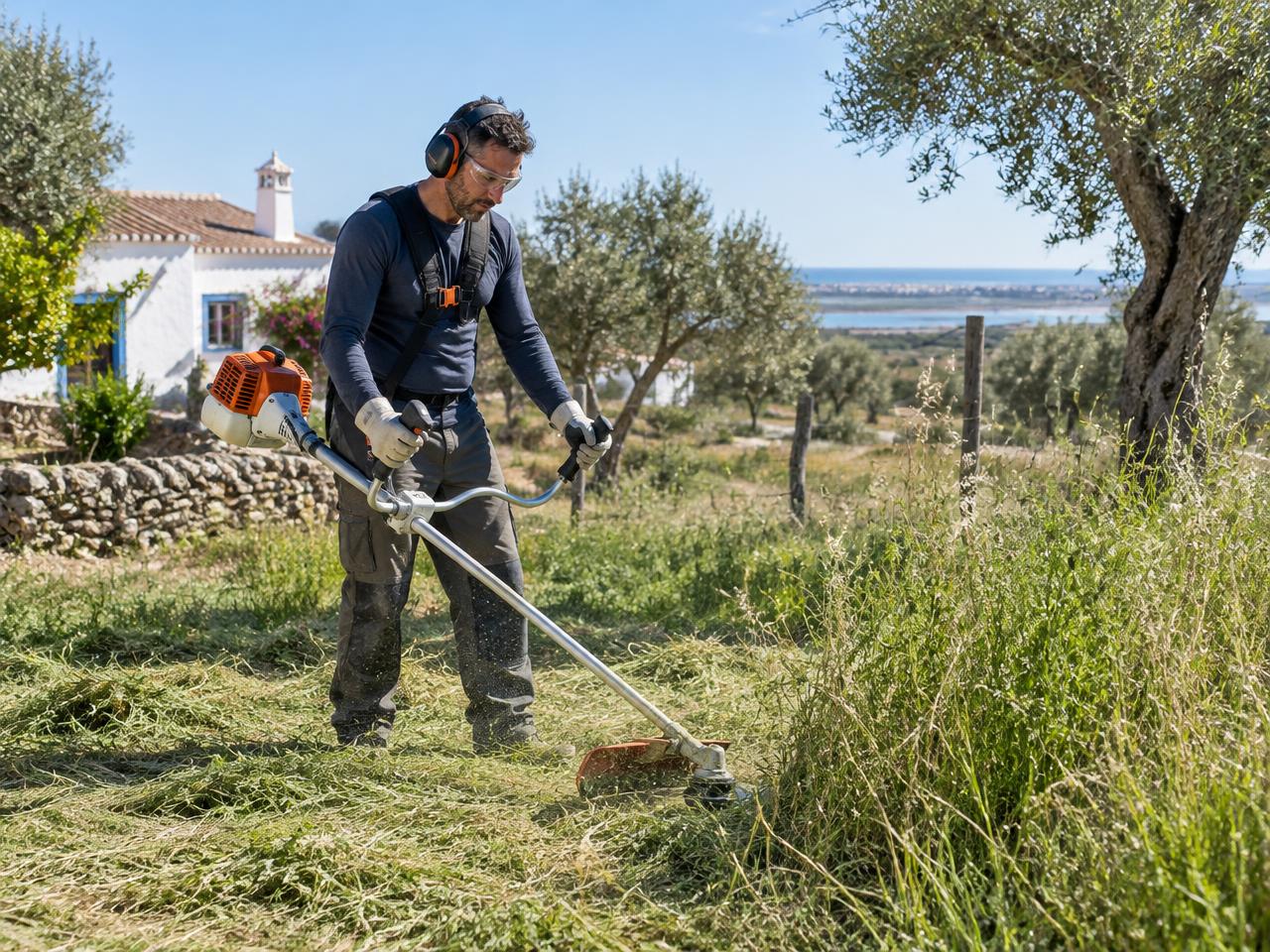 Limpeza de um terreno no Algarve